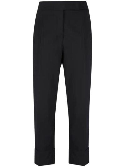 Blanca Vita Pressed-crease Four-pocket Tailored Trousers In Schwarz