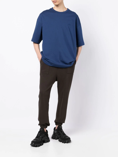 Juunj Elasticated-waist Cotton Track Pants In Braun