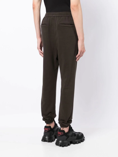 Juunj Elasticated-waist Cotton Track Pants In Braun