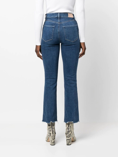 Shop Paige Claudine Cropped Jeans In Blau