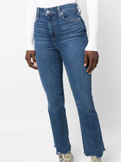 Shop Paige Claudine Cropped Jeans In Blau