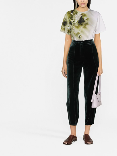 Blanca Vita Poncircus Tapered-leg Trousers In Grün