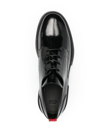 Shop 424 Patent-leather Oxford Shoes In Schwarz