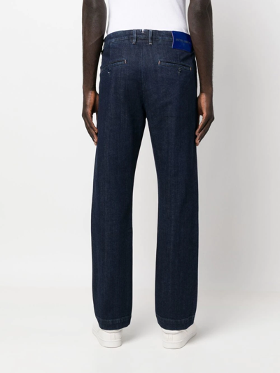 Shop Jacob Cohen Mid-rise Straight-leg Jeans In Blau