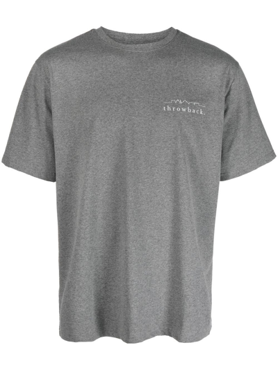 Shop Throwback Logo-print T-shirt In Grau