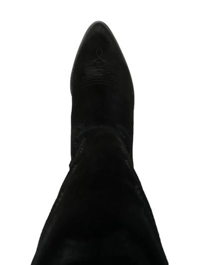 Shop Ash Heaven Knee-length Cowboy Boots In Schwarz