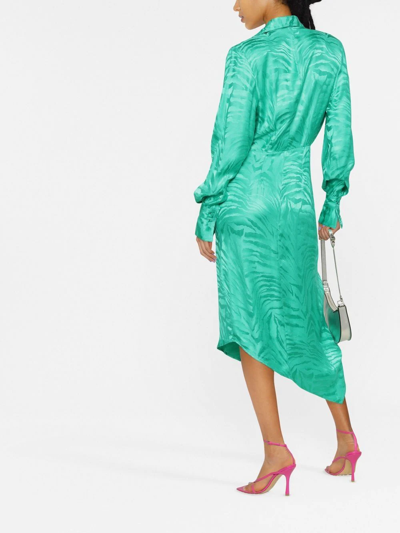 Giuseppe Di Morabito Green Zebra Jacquard Mini Dress In Grün