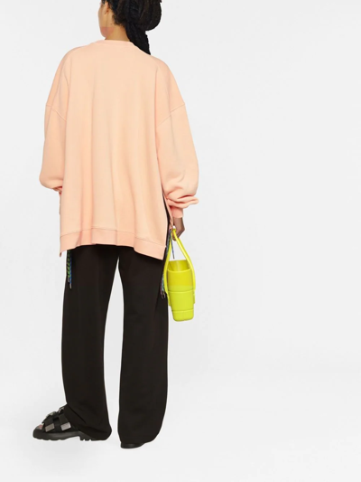 Ambush Multi Cord Crew Neck Sweatshirt In Orange