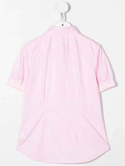 Shop Ralph Lauren Polo Pony-logo Short-sleeved Shirt In Rosa