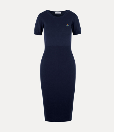 Shop Vivienne Westwood Bebe Dress In Navy