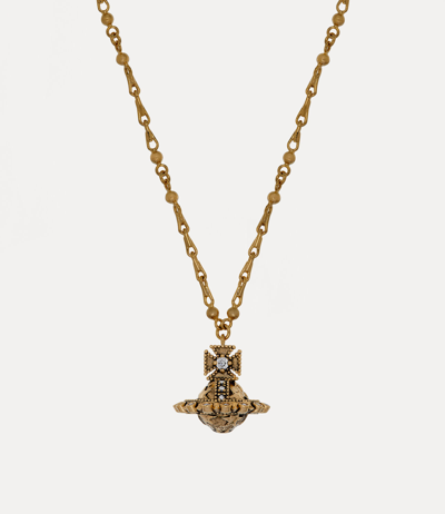 Shop Vivienne Westwood Glenda Orb Pendant Necklace In Gold