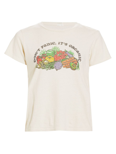 Shop Mother Women's The Lil Goodie Goodie Cotton Graphic T-shirt In Dont Panic Its Organic