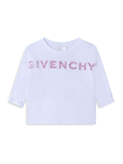 Shop Givenchy Baby's & Little Girl's Bandana Print Logo Interlock T-shirt In White