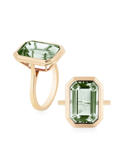 Shop Goshwara Women's Manhattan 18k Yellow Gold & Prasiolite Ring In Green