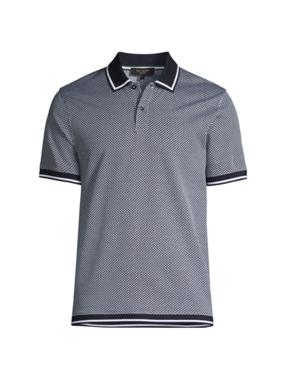 Shop Ted Baker Men's Affric Textured Polo Shirt In Navy