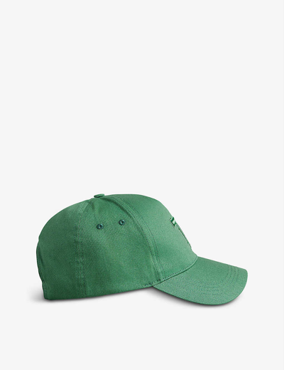 Shop Ted Baker Mens Brt-green Branded Wool-blend Baseball Cap