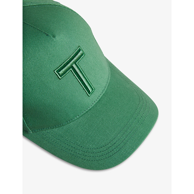 Shop Ted Baker Mens Brt-green Branded Wool-blend Baseball Cap
