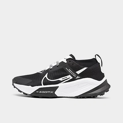 Shop Nike Men's Zoomx Zegama Trail Running Shoes In Black/white