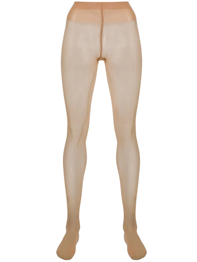Shop Wolford Individual 10 Tights In Neutrals