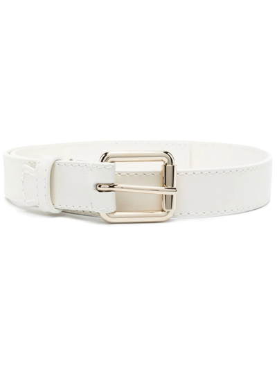 Shop Chloé Edith Calf Leather Belt In White