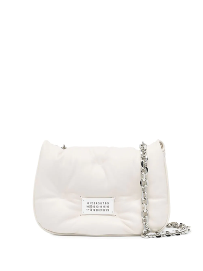 Shop Maison Margiela Small Glam Slam Flap Shoulder Bag In White
