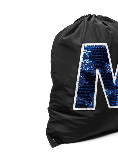 Shop Marni Logo Drawstring Backpack In Black
