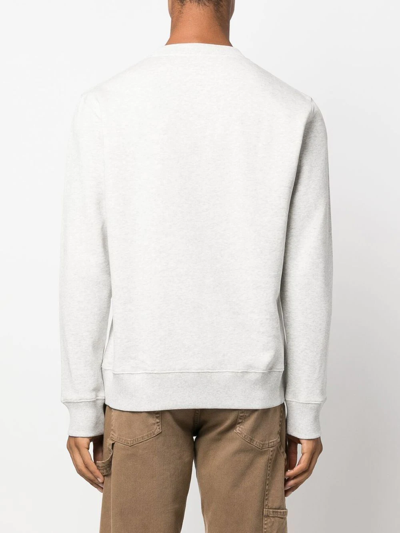 Shop Etudes Studio Embroidered-logo Sweatshirt In Grey