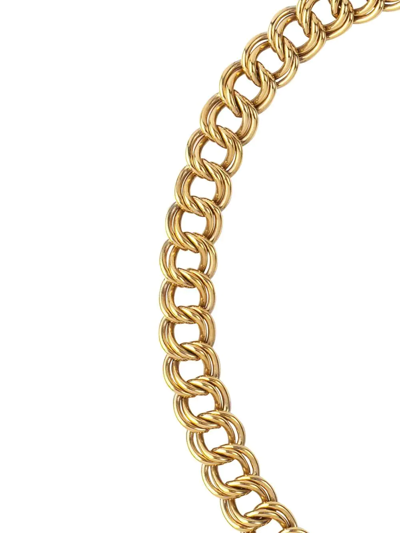 Pre-owned Givenchy 1980s  Curb Chain Choker In Gold