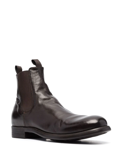 Shop Officine Creative Polished-leather Chelsea Boots In Brown