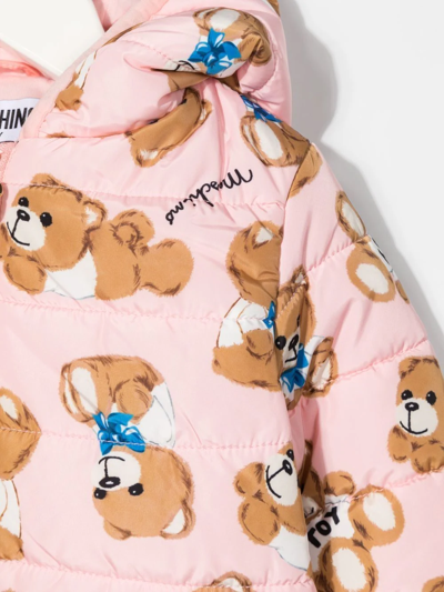 Shop Moschino Teddy-bear Print Jacket In Pink