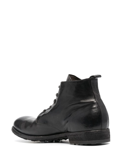 Shop Officine Creative Polished-leather Ankle Boots In Black