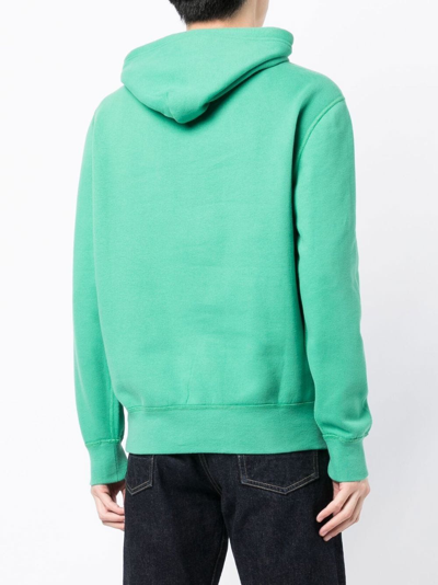 Shop Polo Ralph Lauren Garment-dyed Fleece Hoodie In Green
