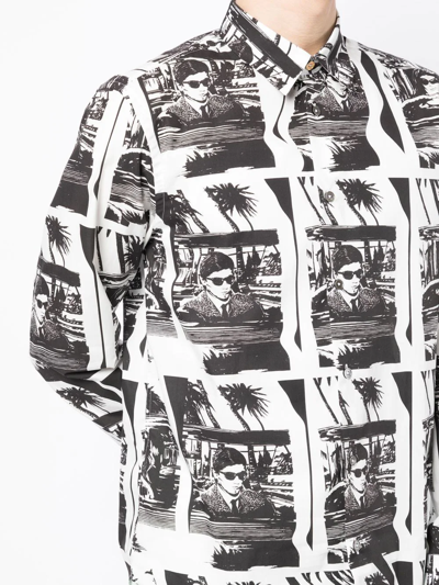 Shop Ps By Paul Smith Photographic-print Long-sleeved Shirt In White