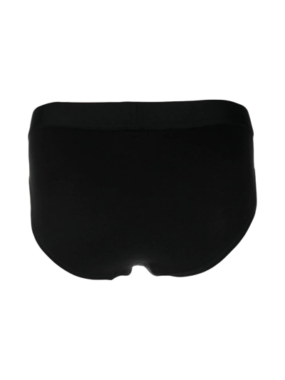Shop Dsquared2 Logo-waistband Cotton Briefs In Black