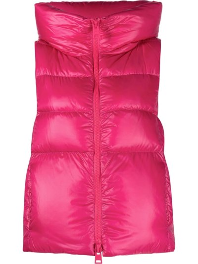 Herno Sleeveless Button-front Gilet In Pink
