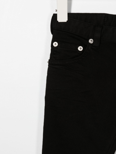 Shop Dsquared2 Logo-patch Slim-cut Jeans In Black
