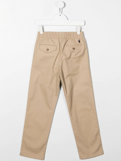 Shop Ralph Lauren Straight-leg Trousers In Neutrals