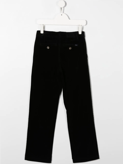 Shop Ralph Lauren Straight-leg Corduroy Trousers In Black