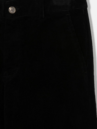 Shop Ralph Lauren Straight-leg Corduroy Trousers In Black