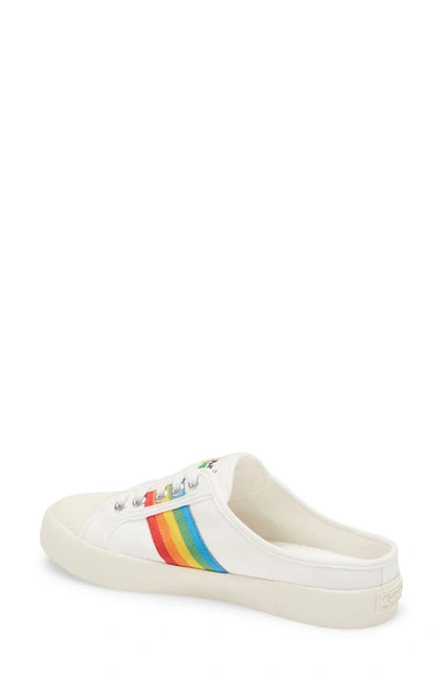 Shop Gola Coaster Rainbow Sneaker Mule In Off White/multi