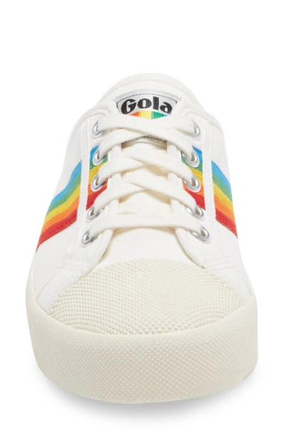 Shop Gola Coaster Rainbow Sneaker Mule In Off White/multi