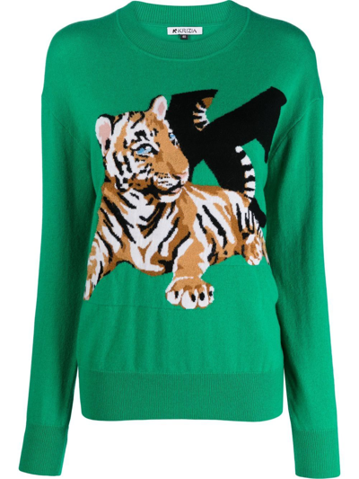 Shop Krizia Sweaters Green