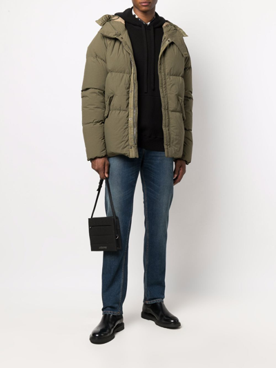 Ten C Concealed Puffer Jacket In Green