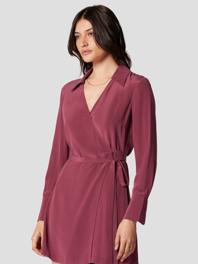 Shop Equipment Antheme Silk Dress In Rhododendron Purple