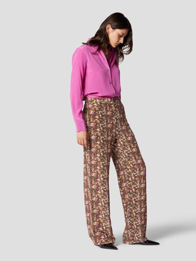 Equipment Aeslin Floral-print Silk Trousers In Multicolor