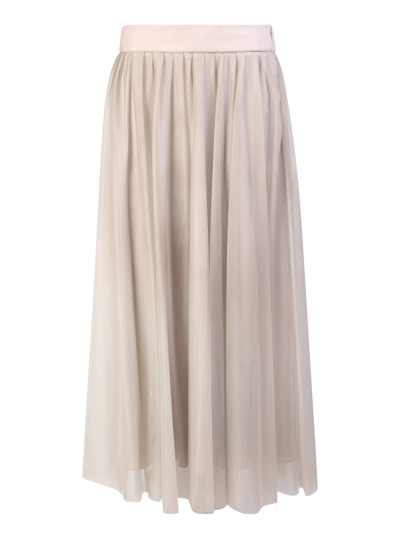 Shop Fabiana Filippi High-waist Tulle Skirt In Grey