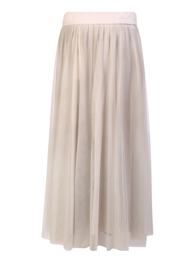 Shop Fabiana Filippi High-waist Tulle Skirt In Grey