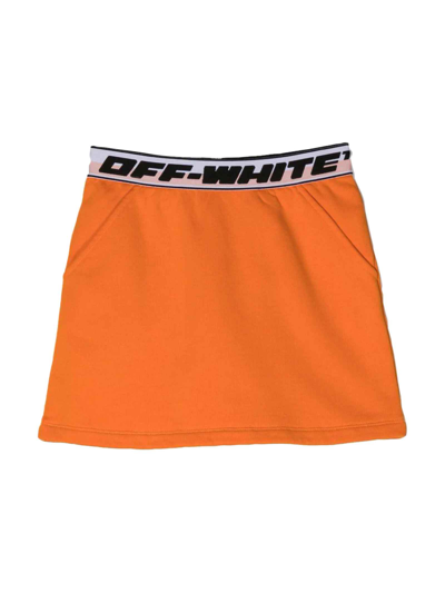 Shop Off-white Orange Skirt Girl . In Arancio