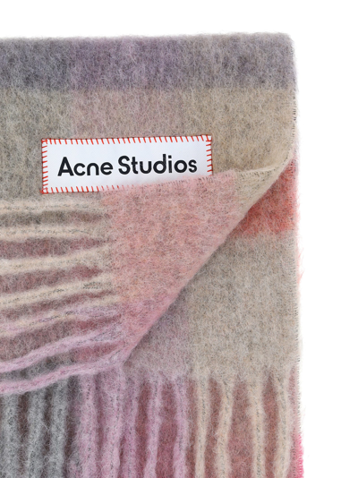 Shop Acne Studios Scarf In Fuchsia/lilac/pink