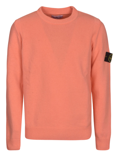 Stone Island Logo Sleeve Hoodie In Peach | ModeSens